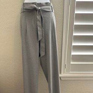 loft cropped and belted cropped pants with belt